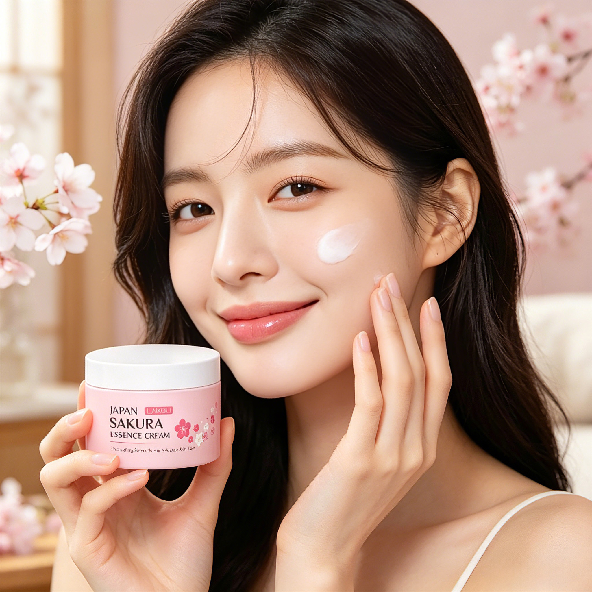 Skincare Niacinamide - LAIKOU Japan Sakura Essence Cream Hydrating