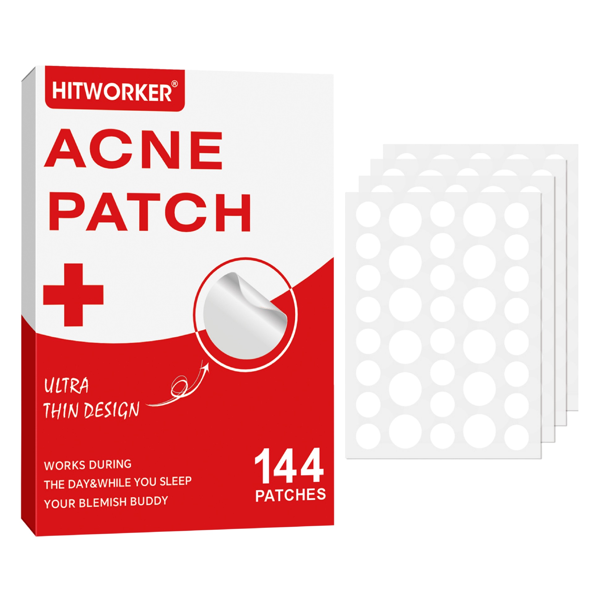 Skincare Oil Control - 144Pcs Hydrocolloid Acne Pimple Patches, Invisible