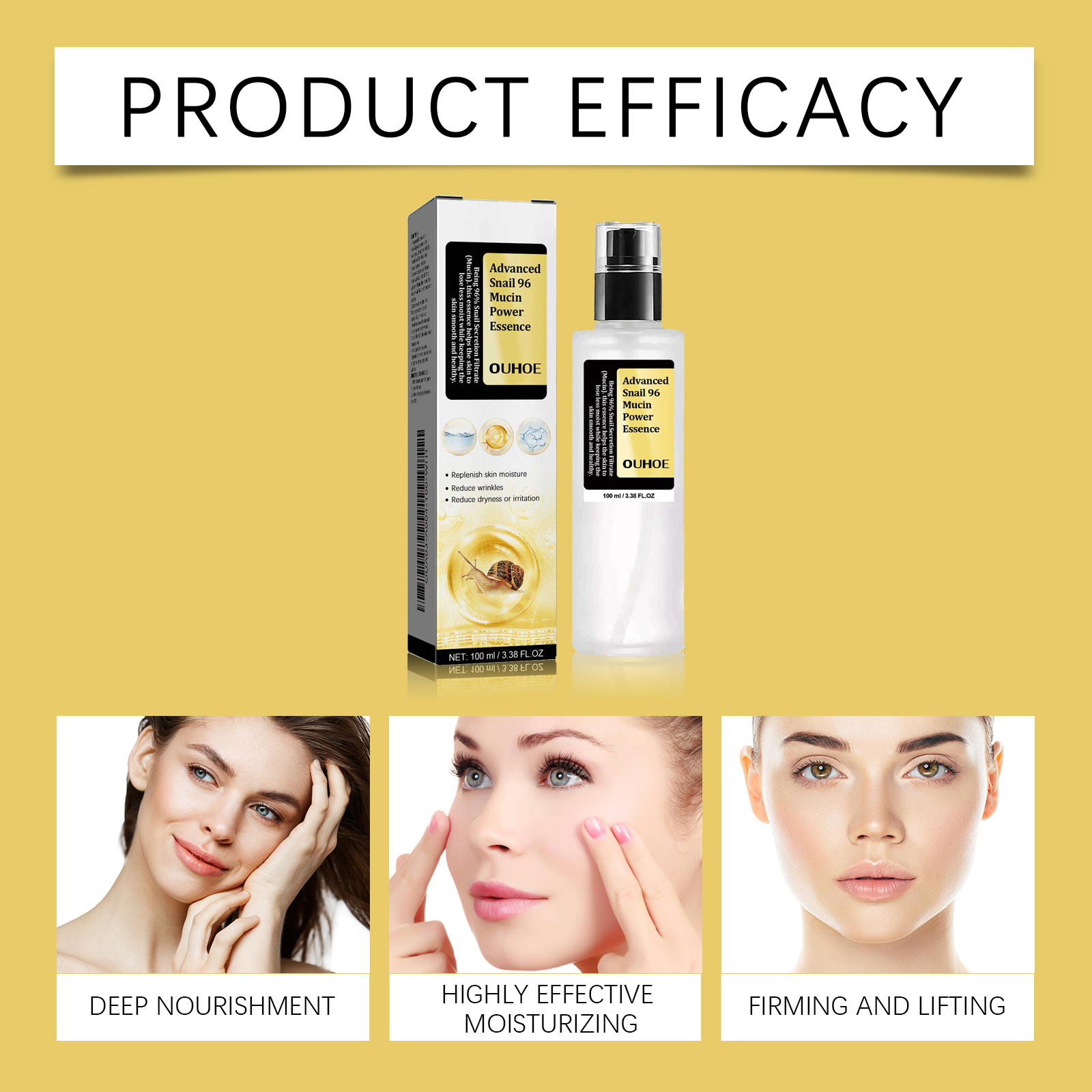 OUHOE Snail 96 Mucin Moisturiz - Snail Mucin Essence のレビューと価格