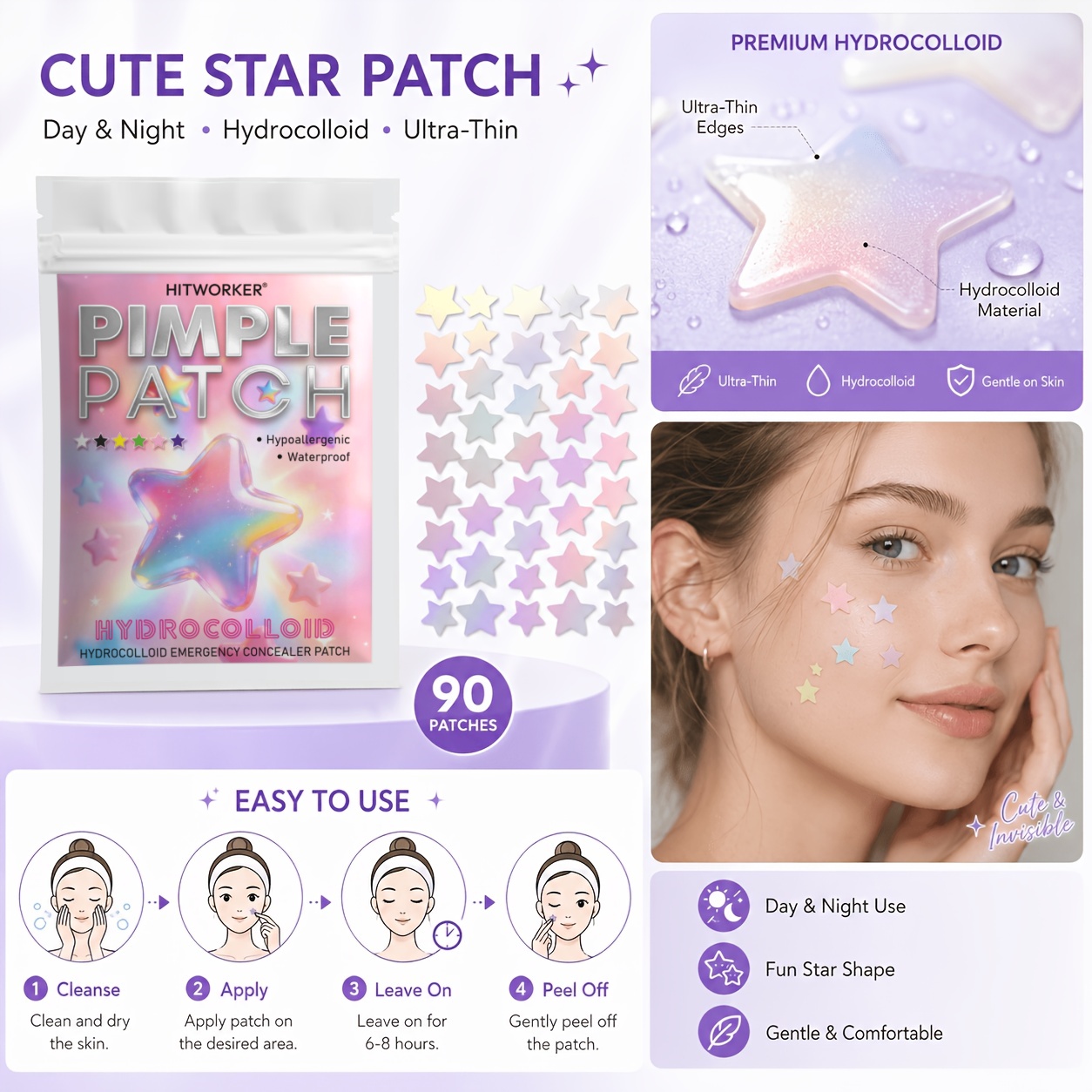 Bulk Pack Acne Patches for All - Skincare Oil Control のレビューと価格