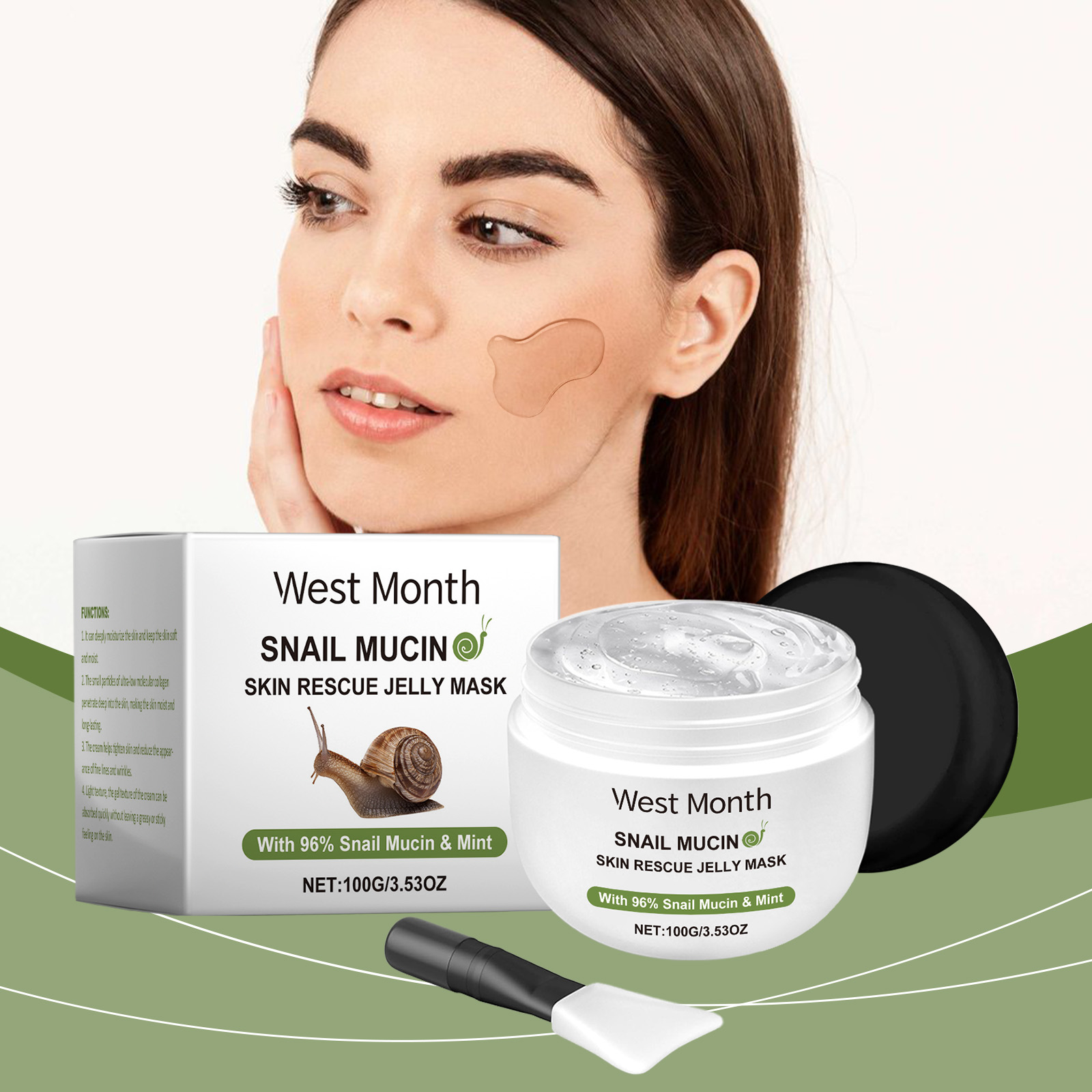 West&Month 100g Snail Mucin Je - Skincare Oil Control のレビューと価格