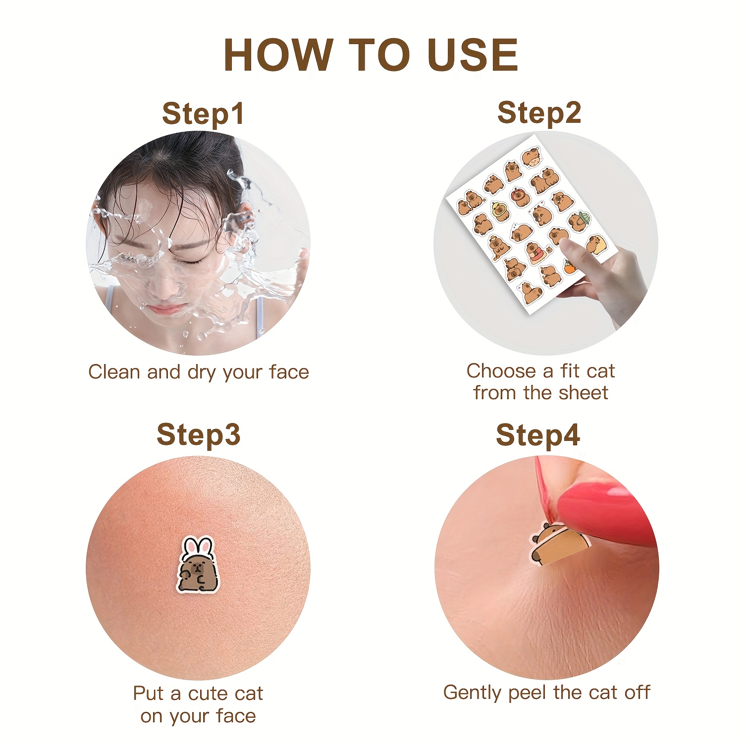 Capybara Shaped Pimple Patches - Skincare Oil Control のレビューと価格