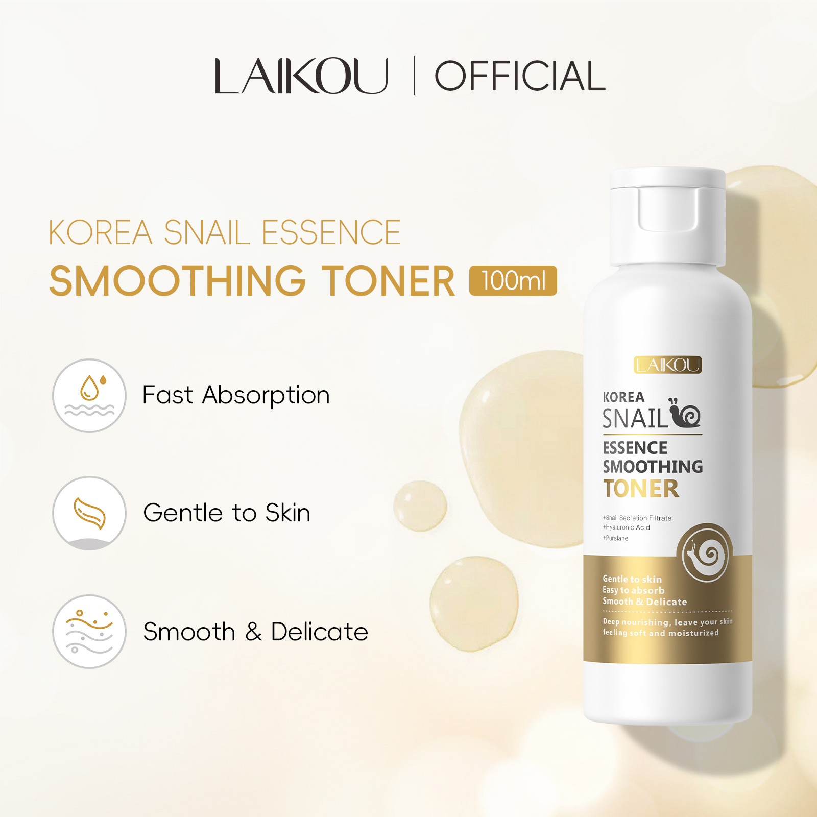 LAIKOU Snail Mucin Face Mist L - Snail Mucin Essence のレビューと価格