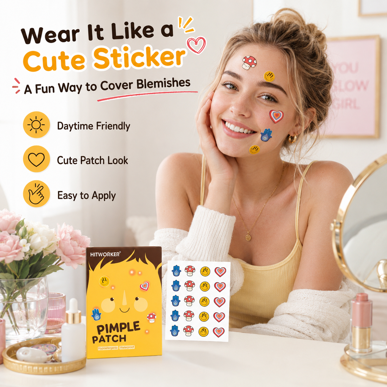 100Pcs Cute 4 Shapes Acne Pimp - Skincare Oil Control のレビューと価格