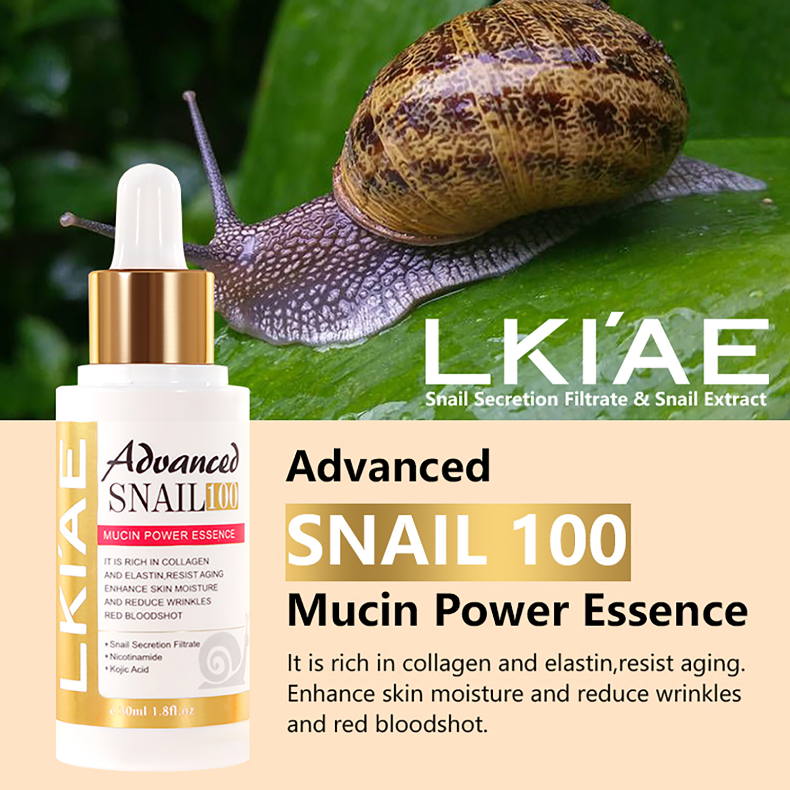 LKIAE Advanced Snail Mucin Pow - Snail Mucin Essence のレビューと価格