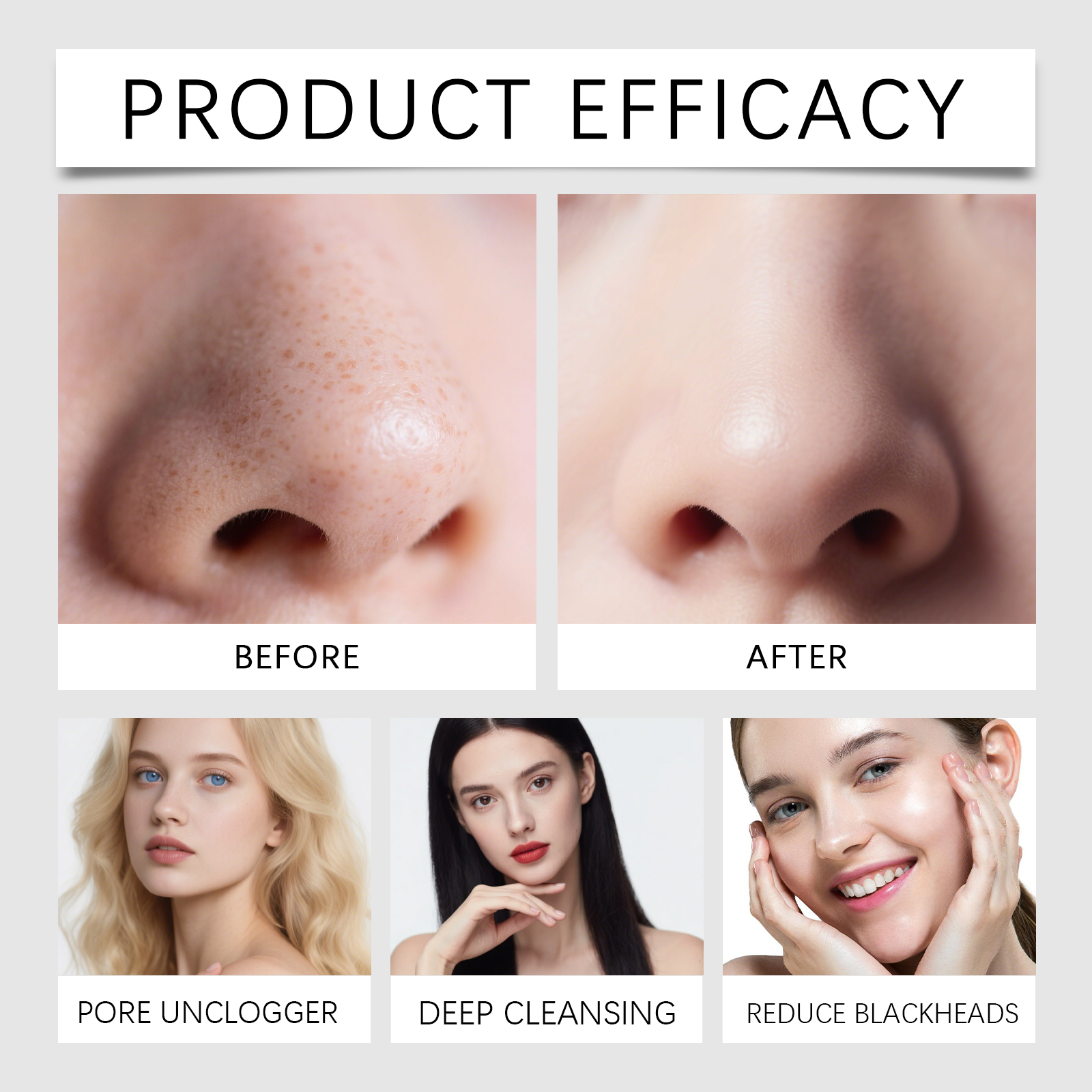 8 Pcs Gentle & Nourishing Nose - Skincare Oil Control のレビューと価格