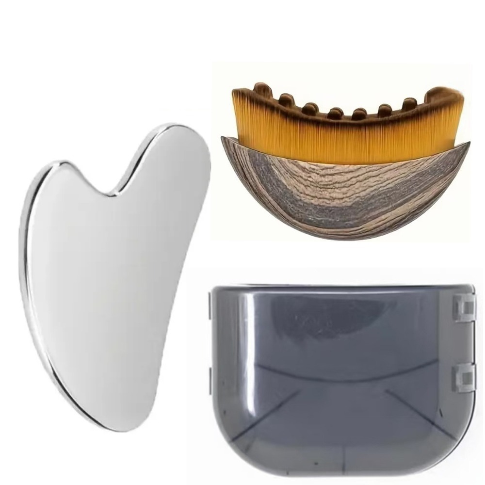 2Pcs Stainless Steel Gua Sha T - Skincare Indonesia のレビューと価格