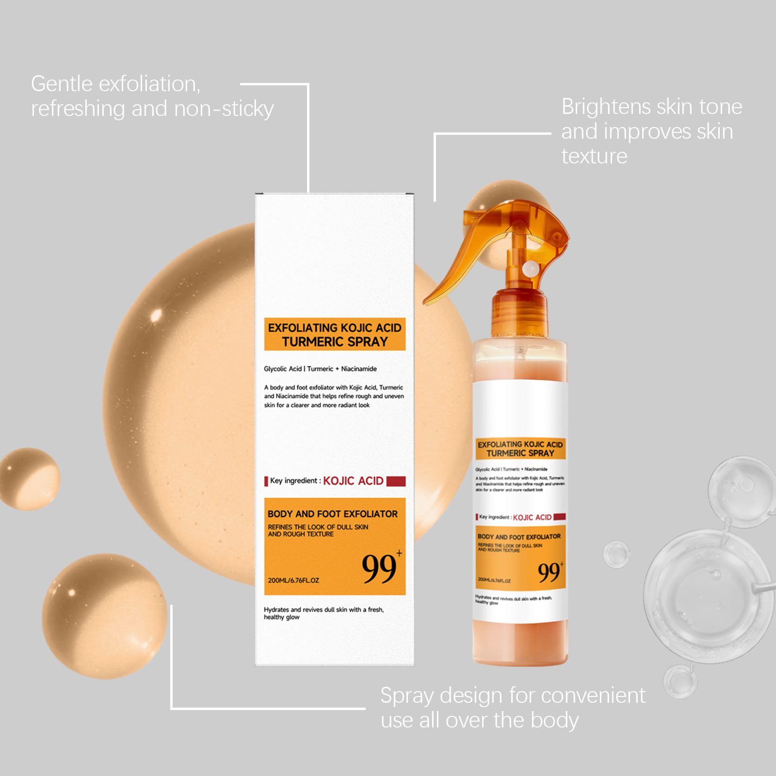 Kojic Acid Turmeric Care Spray - Skincare Niacinamide のレビューと価格