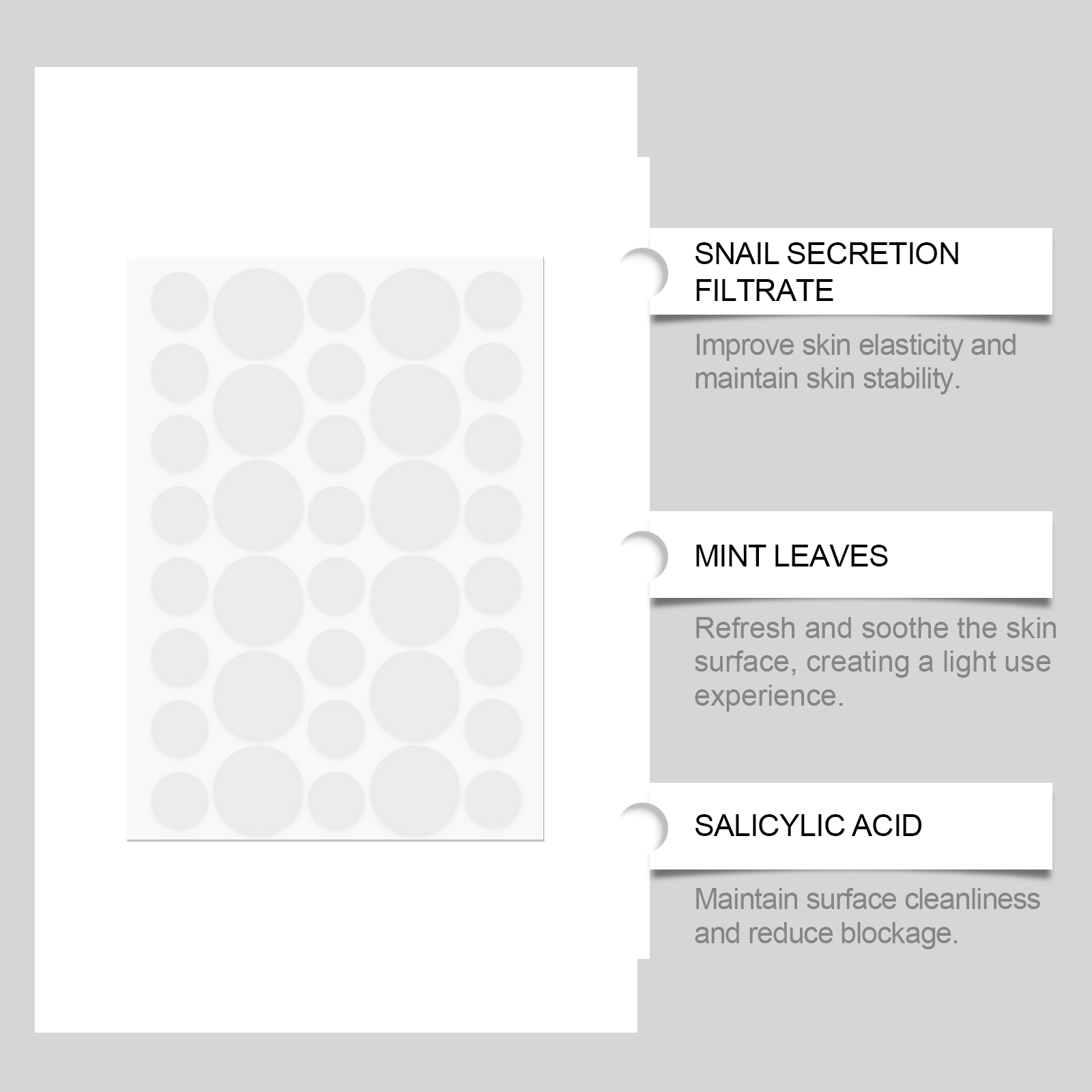 Snail pimple patches Improve W - Skincare Oil Control のレビューと価格