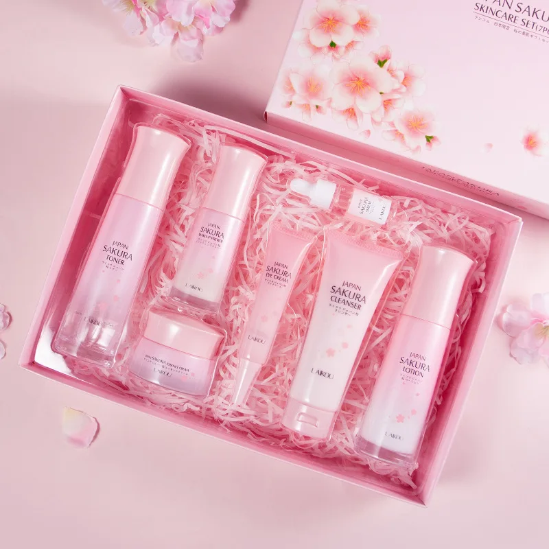 7pcs/Set LAIKOU Sakura Facial  - Skincare Niacinamide のレビューと価格