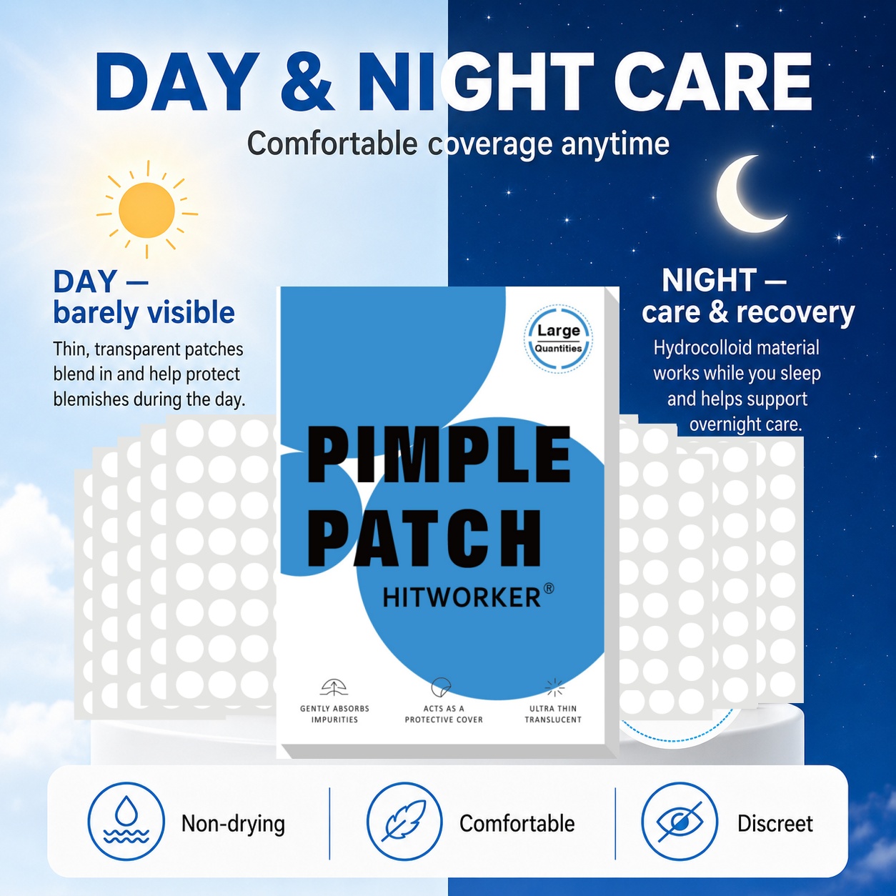 800Pcs Hydrocolloid Acne Pimpl - Skincare Oil Control のレビューと価格