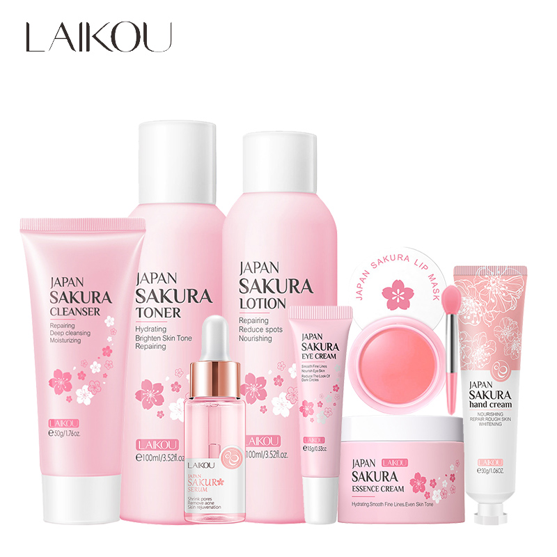 LAIKOU 8Pcs Sakura Facial Skin - Skincare Niacinamide のレビューと価格